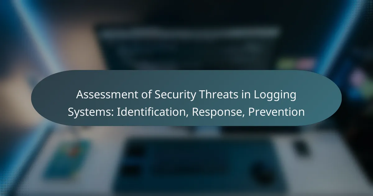 Assessment of Security Threats in Logging Systems: Identification, Response, Prevention