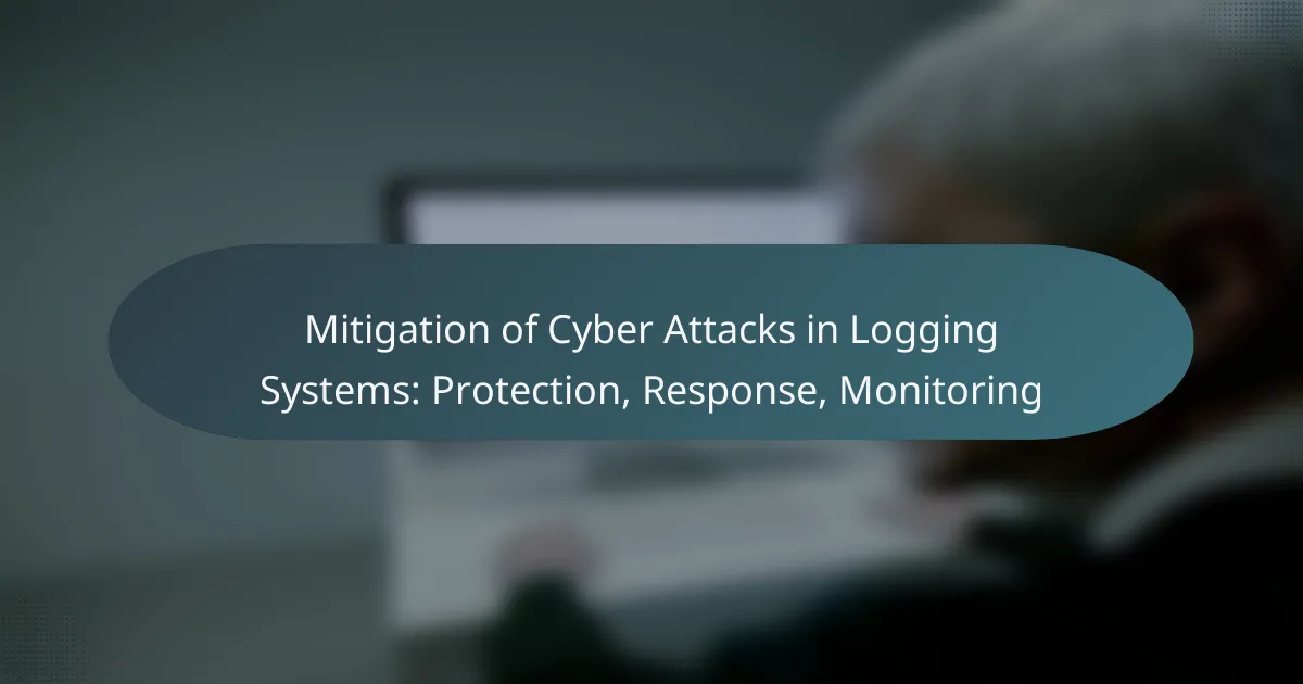 Mitigation of Cyber Attacks in Logging Systems: Protection, Response, Monitoring
