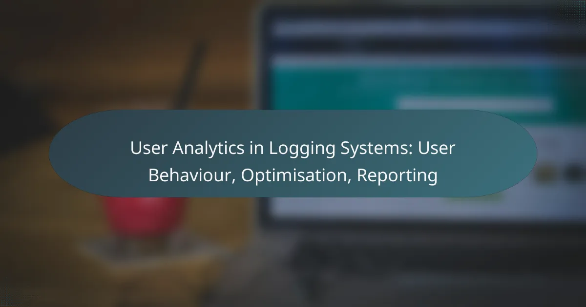 User Analytics in Logging Systems: User Behaviour, Optimisation, Reporting