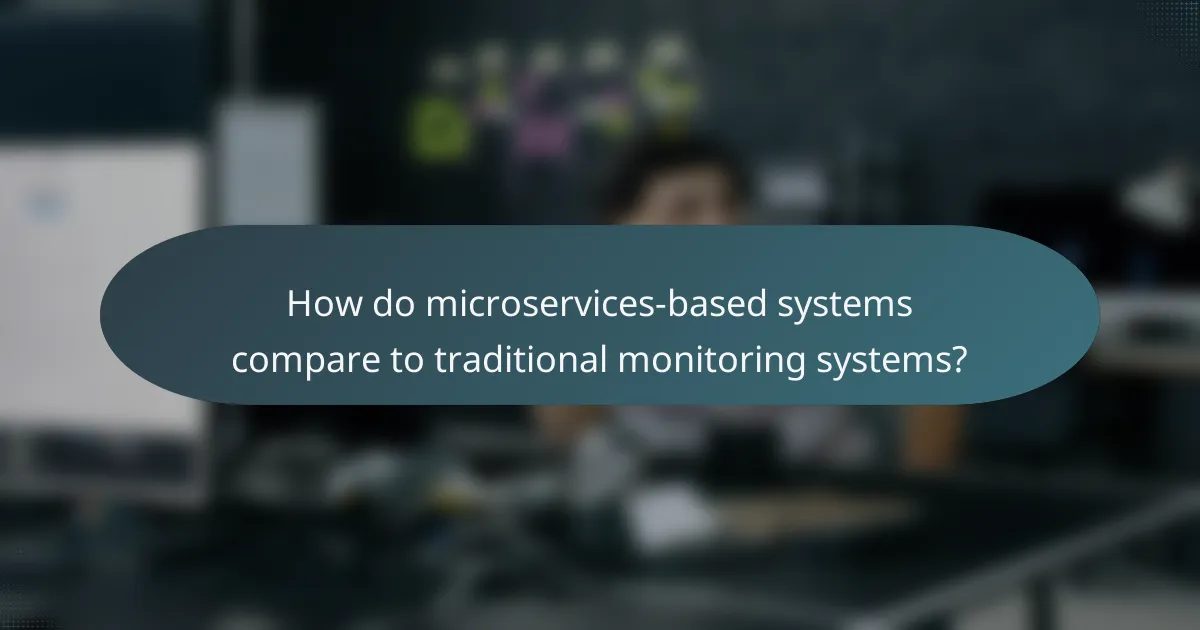 How do microservices-based systems compare to traditional monitoring systems?